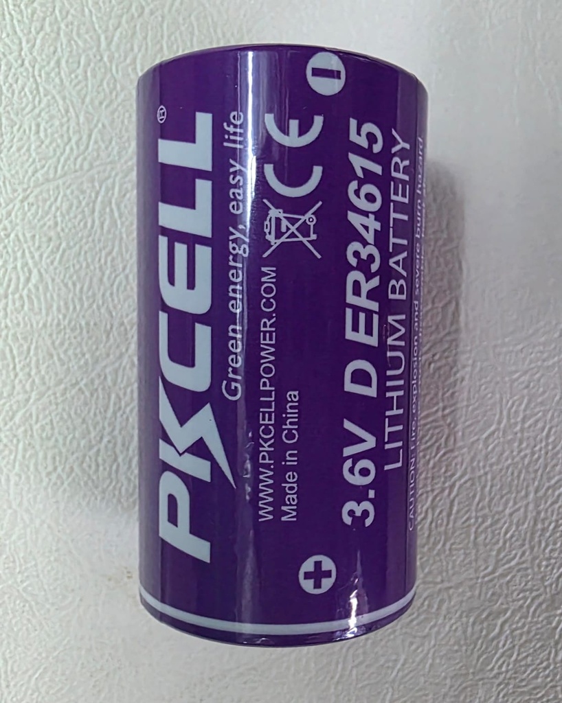 Batería PKCELL Li-SOCl2 3.6V Tamaño D -19000mAh