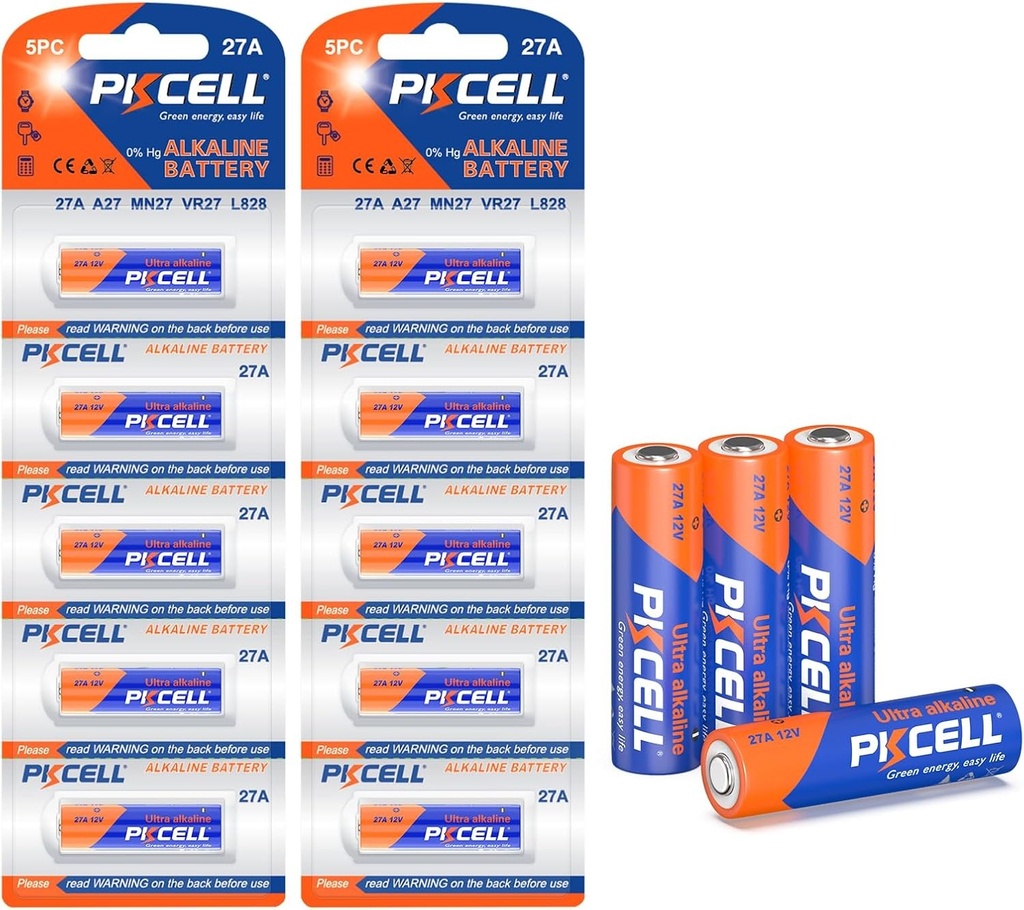 Batería Alcalina PKCELL 12V - Blíster x 5 Und. |27A-5B|