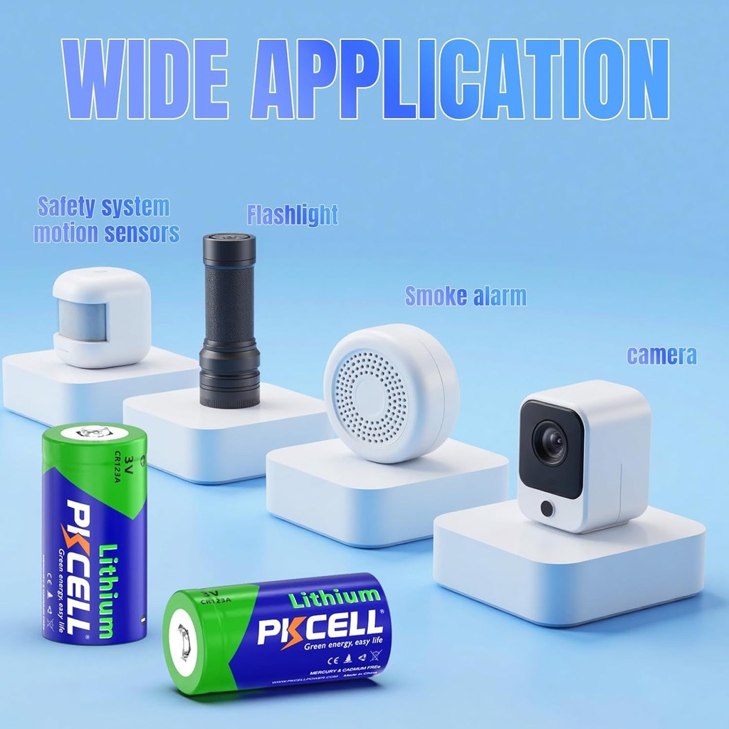 Pila de Litio PKCELL 3V CR123A-1B - Blíster x 1 Und.