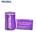 Batería PKCELL Li-SOCl2 3.6V 1/2AA (ER14250) - Ultra Larga Vida (1200mAh Tipo Energía)