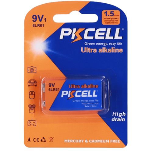 [6LR61-1B] Batería Alcalina PKCELL 9V  |6LR61-1B| 