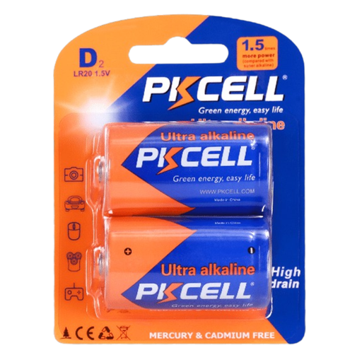 [R20P-2S] Pila de Carbón PKCELL D (R20P) - Económica |R20P-2S|