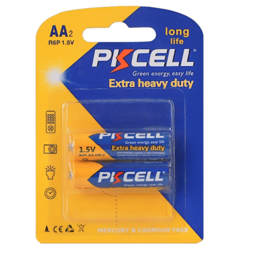 [R6P-2S] Pila de Carbón PKCELL AA (R6P) - Económica |R6P-2S|