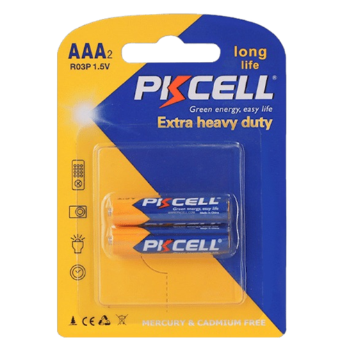 [R03P-2S] Pila de Carbón PKCELL AAA - económica |R03P-2S|