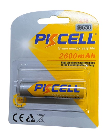 [ICR18650 2600mAh] PILA DE LITIO RECARGABLE 18650 3.7V 2600mAh 