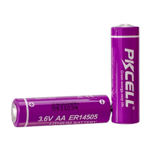 [ER14505] Batería PKCELL Li-SOCl2 3.6V AA (ER14505) - Larga Vida (2400mAh) para Medidores y Backup de CNC
